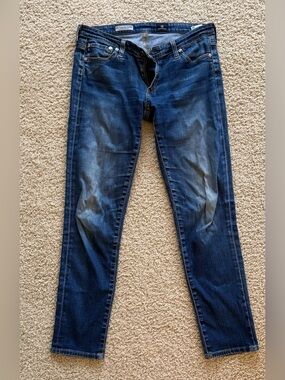 AG Adriano Goldschmied Dark Blue Denim Jeans the legging ankle super skinny ank